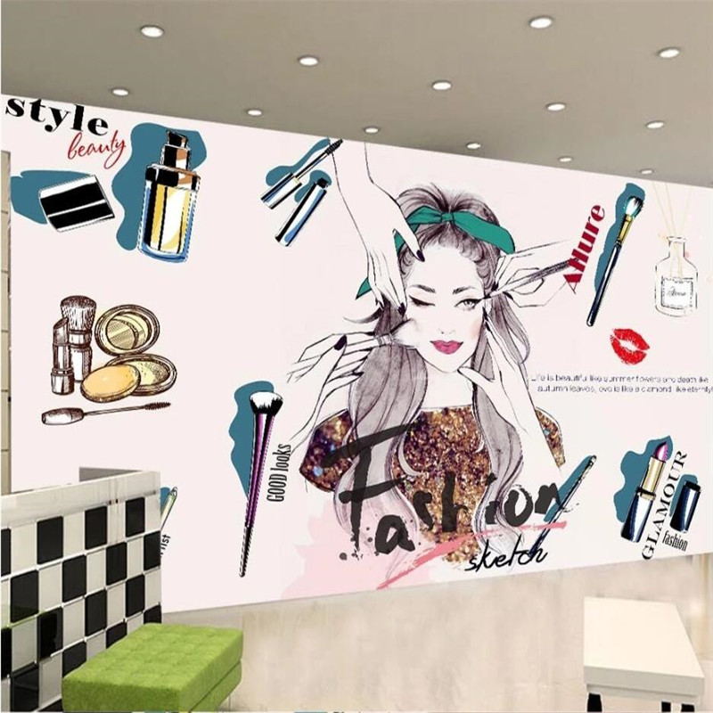 Beauty Makeup Wallpaper - 맞춤형 제품 달콤한 손으로 그린 ​​화장품