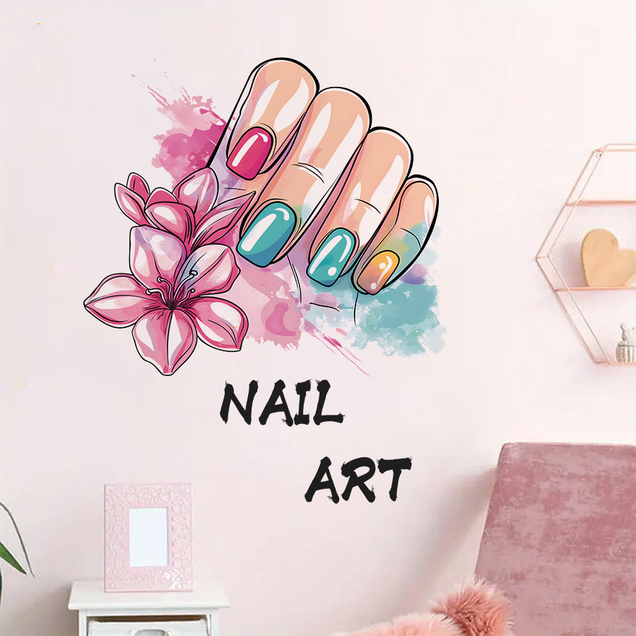 Beauty Makeup Wallpaper - 다채로운 메이크업 네일 아트 살롱 벽