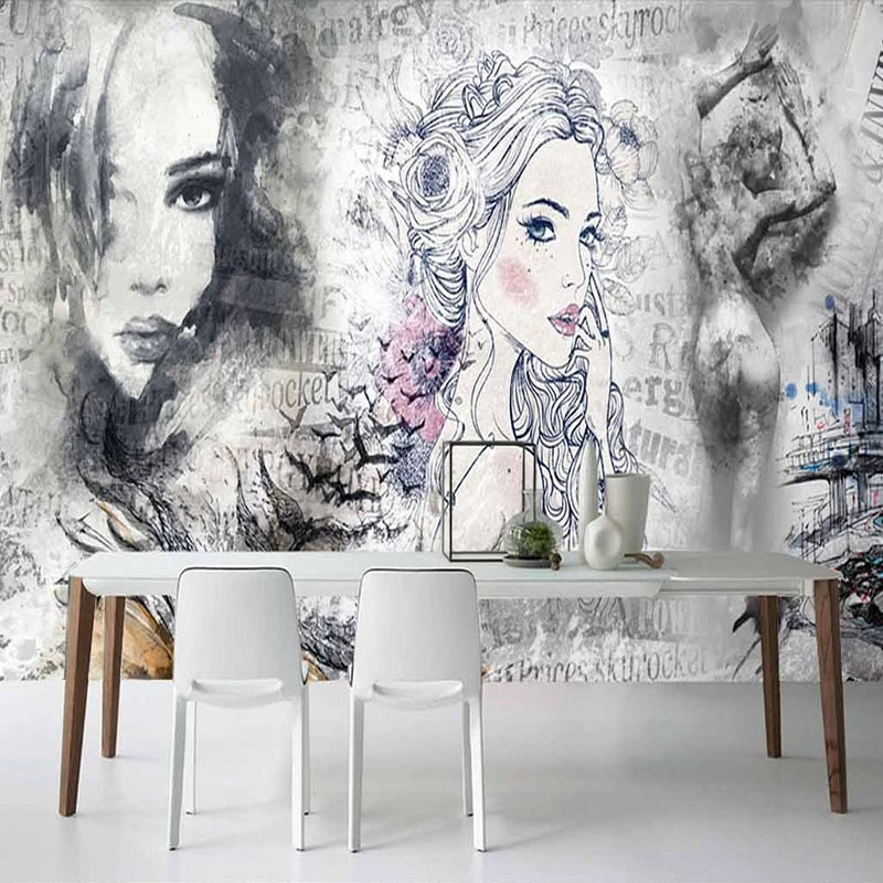 Beauty Makeup Wallpaper - 맞춤형 3D 벽화 레트로 패션 뷰티