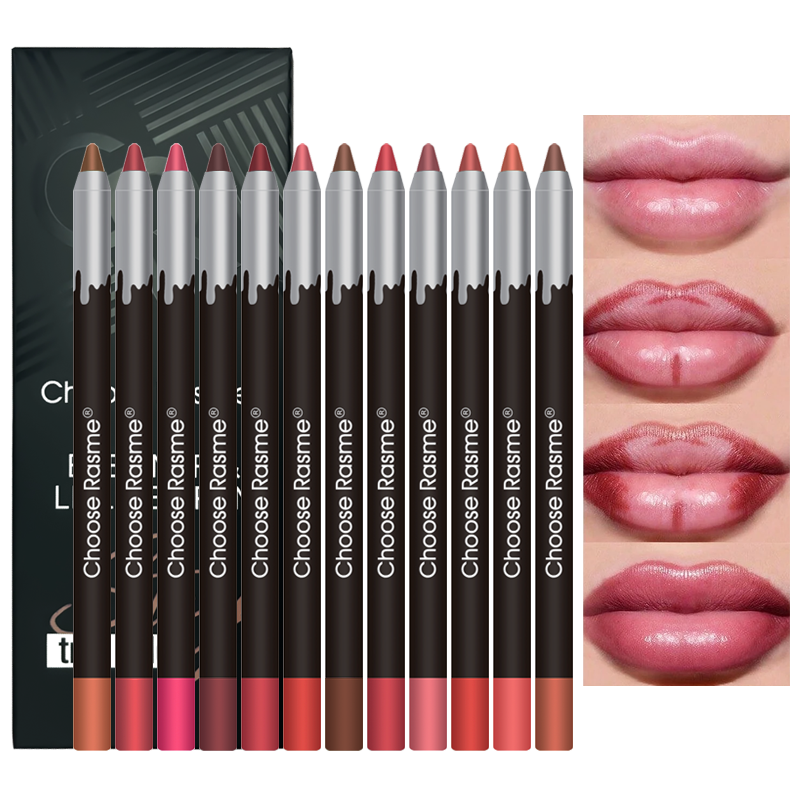 Lip Liner Pencil - 12가지 색상 선택 가능한 라스메 립