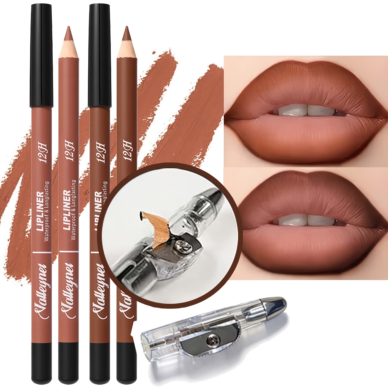 립 라이너 펜 2개+연필깎이 1개, 무광택 마감, 오래 - Lip Liner Pencil 리뷰 및 가격