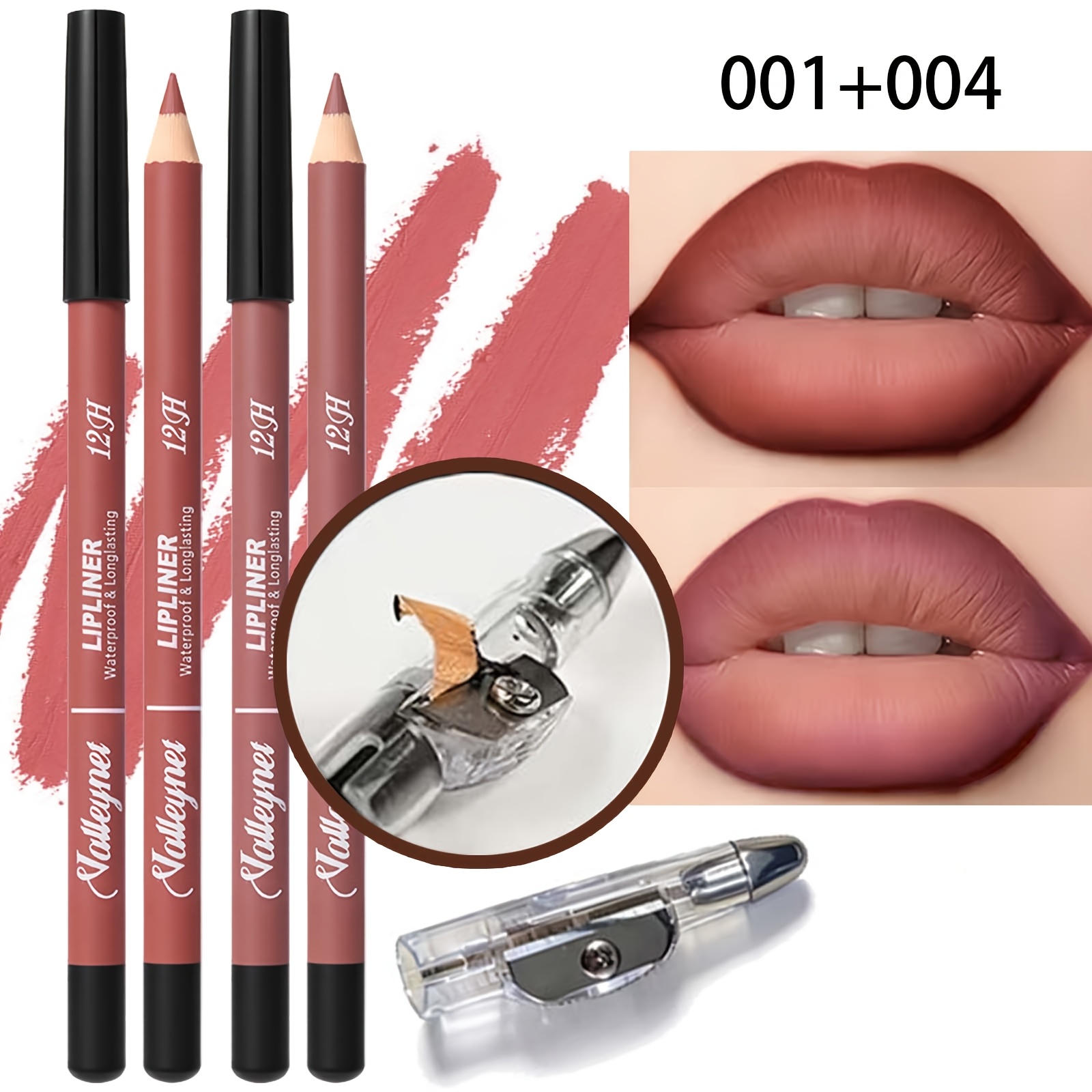 립 라이너 펜 2개+연필깎이 1개, 무광택 마감, 오래 - Lip Liner Pencil 리뷰 및 가격