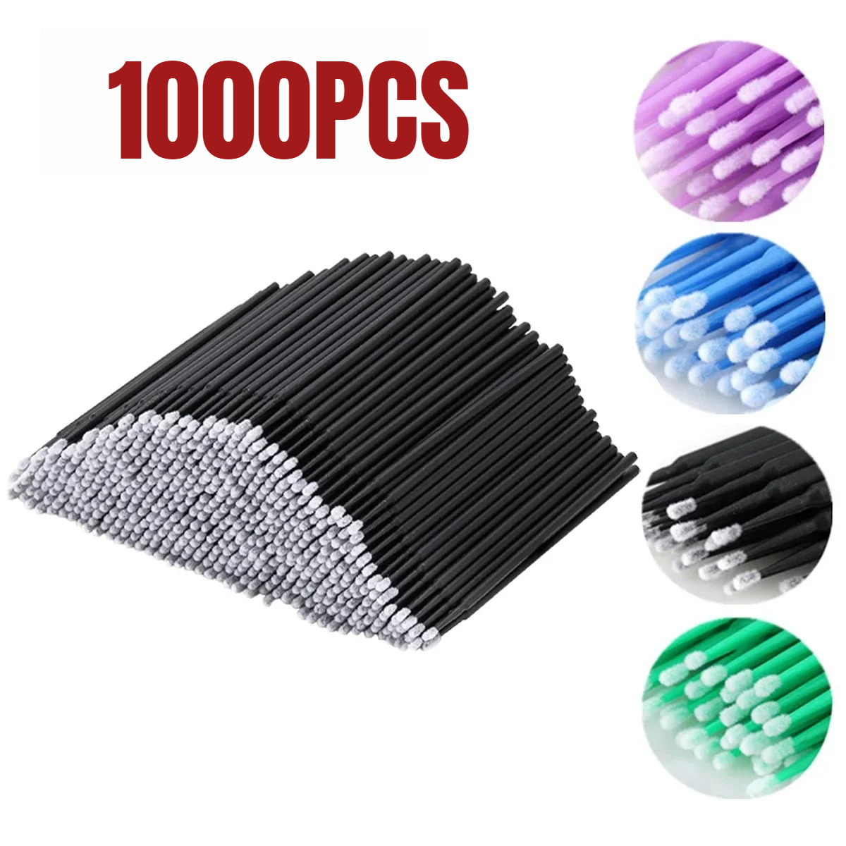 1000/500PCS 속눈썹 청소 브러시 ​​매우 다채 - Beauty With Makeup 리뷰 및 가격