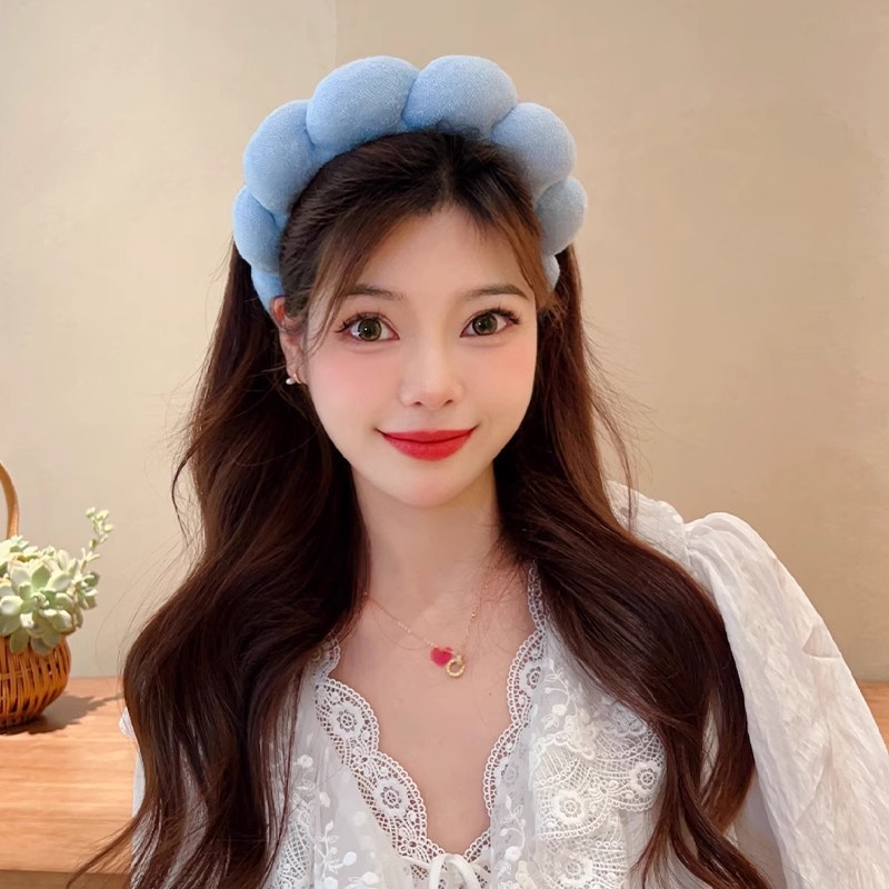 여성을위한 레트로 푹신한 헤어 밴드 스폰지 머리띠 벨벳 - Beauty Makeup Girl 리뷰 및 가격