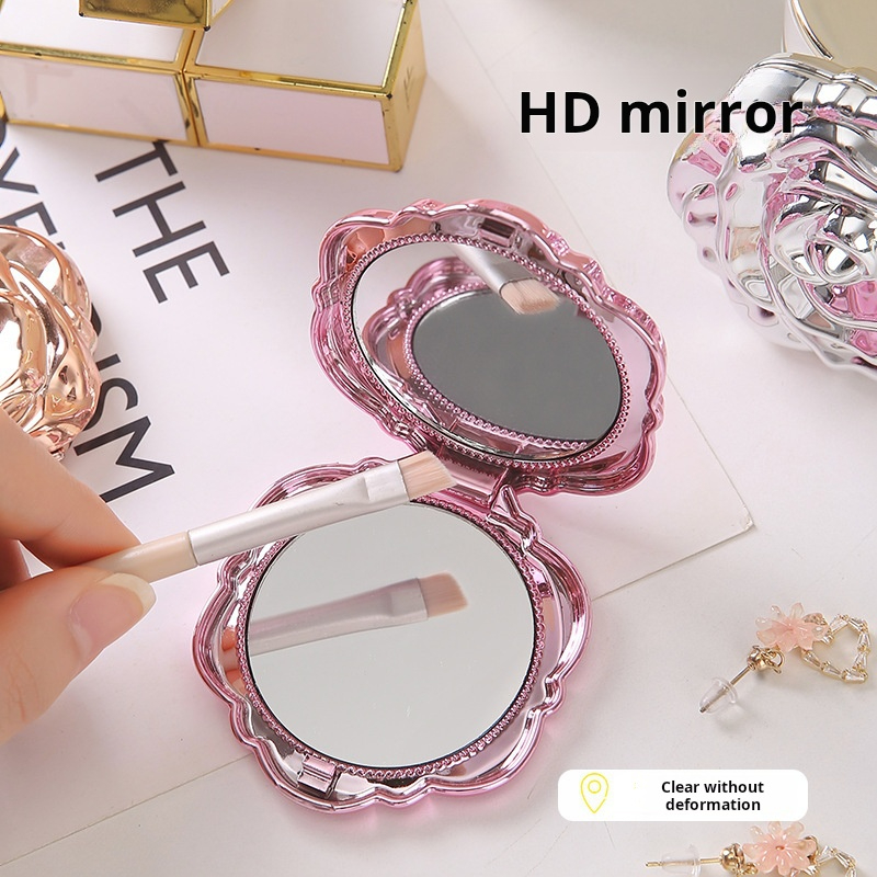 1PC 휴대용 미니 거울 레트로 장미 꽃 작은 주머니  - Beauty Rose Makeup 리뷰 및 가격