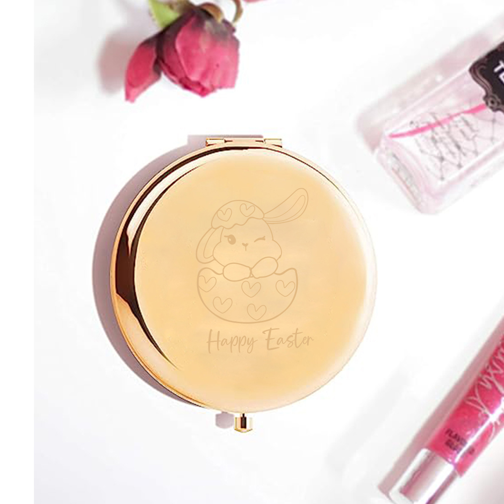 1pc 만화 아름다운 토끼 맞춤형 텍스트 포켓 거울 화 - Beauty With Makeup 리뷰 및 가격