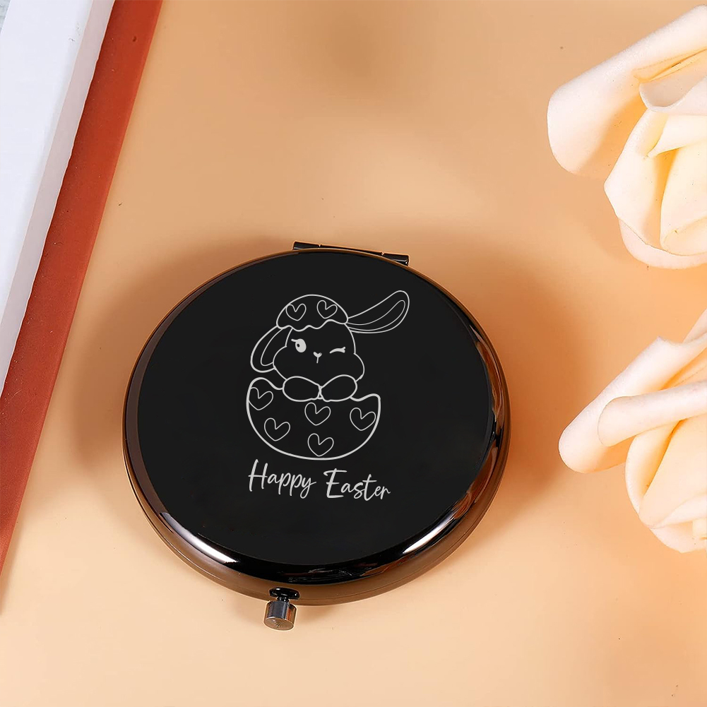 1pc 만화 아름다운 토끼 맞춤형 텍스트 포켓 거울 화 - Beauty With Makeup 리뷰 및 가격