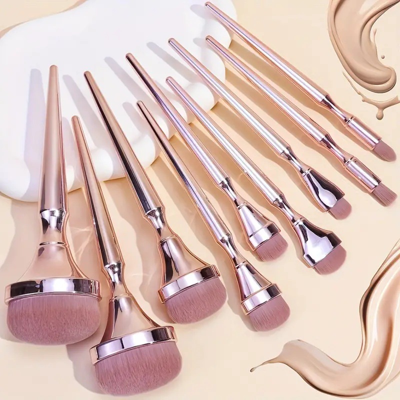 9pcs 로즈 골드 메이크업 브러쉬 세트 아이 섀도우  - Beauty Rose Makeup 리뷰 및 가격