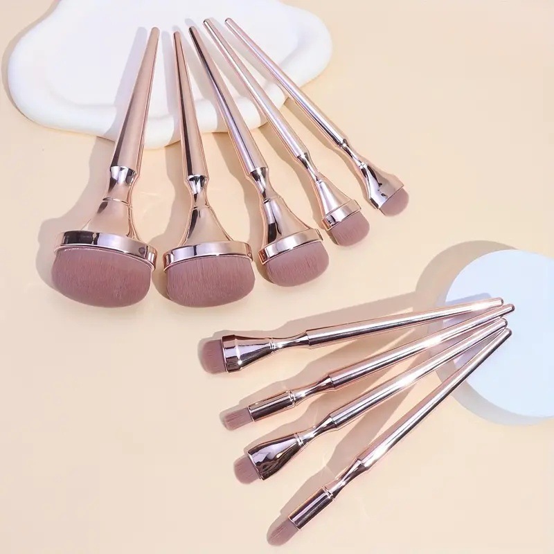 9pcs 로즈 골드 메이크업 브러쉬 세트 아이 섀도우  - Beauty Rose Makeup 리뷰 및 가격