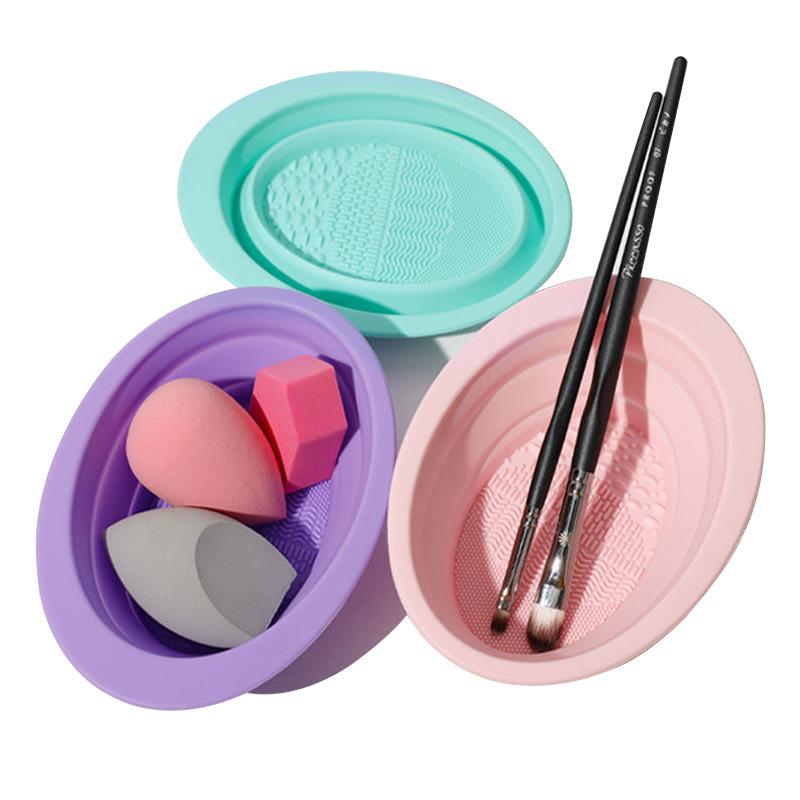 클리너 폴딩 파우더 소프트 실리콘 메이크업 브러쉬 퍼프 - Beauty Makeup Eyeshadow 리뷰 및 가격