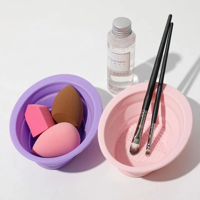 접이식 실리콘 메이크업 브러쉬 클리너 볼 화장품 세척  - Beauty Makeup Eyeshadow 리뷰 및 가격
