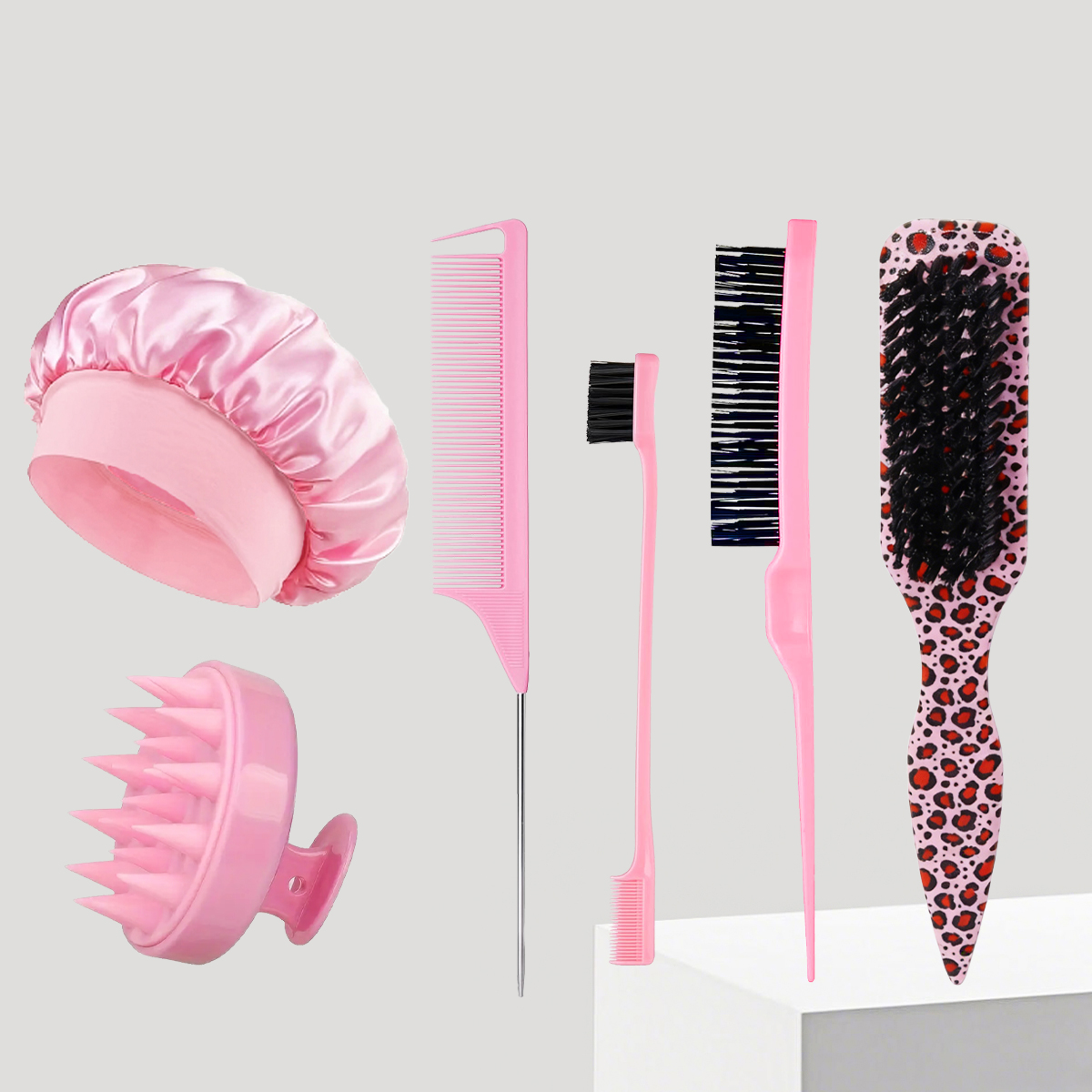 6종 헤어 스타일링 도구 세트 - 두피 마사지 샴푸 브 - Hair Scalp Massager 리뷰 및 가격