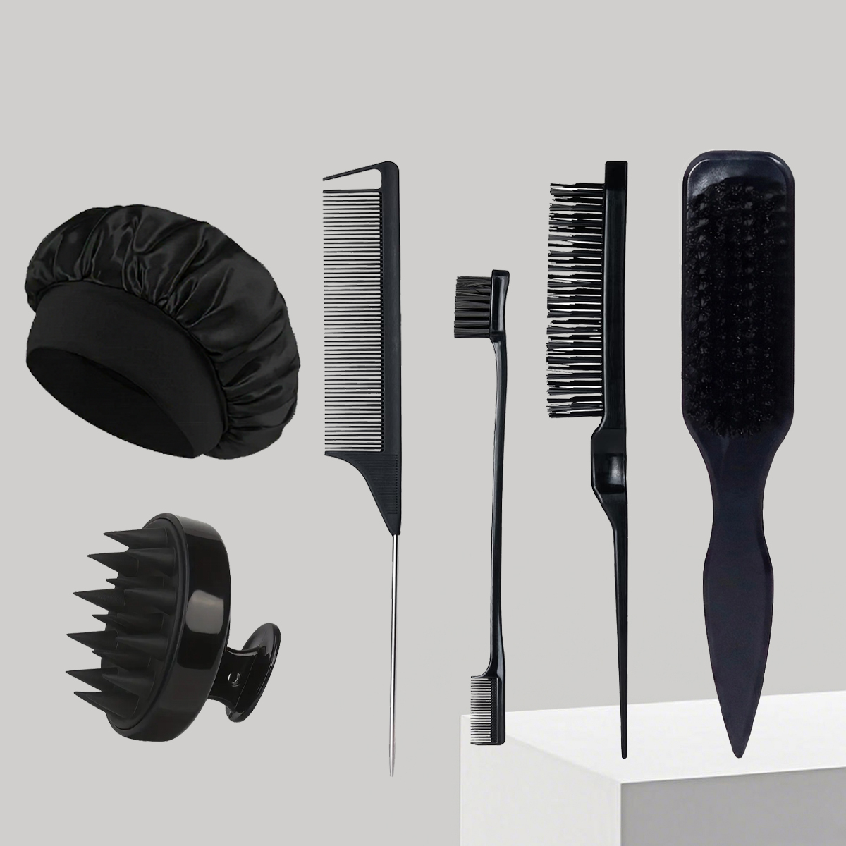 6종 헤어 스타일링 도구 세트 - 두피 마사지 샴푸 브 - Hair Scalp Massager 리뷰 및 가격