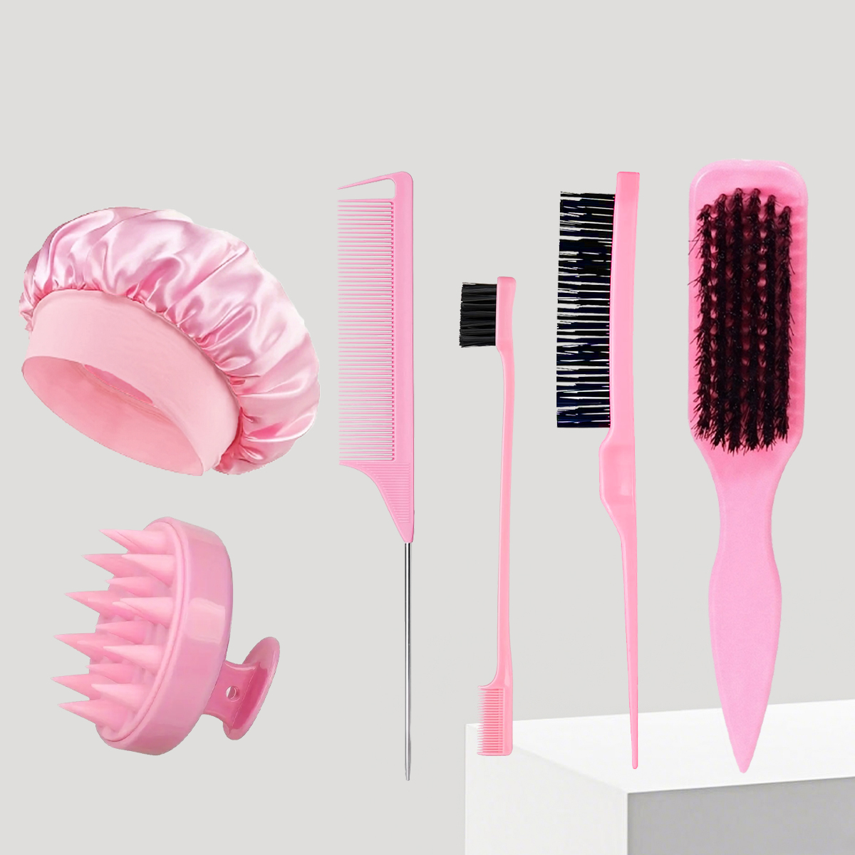 6종 헤어 스타일링 도구 세트 - 두피 마사지 샴푸 브 - Hair Scalp Massager 리뷰 및 가격
