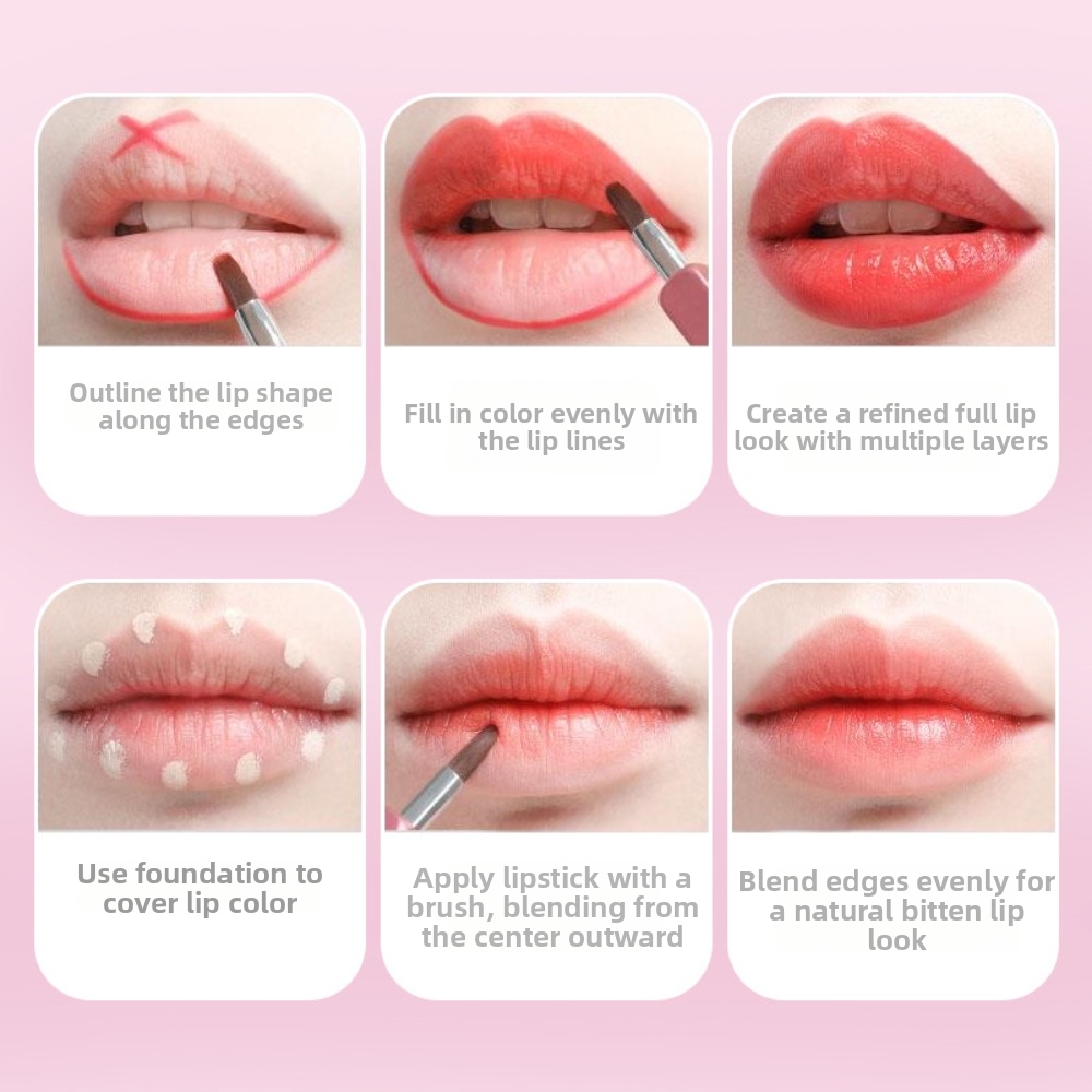 뷰티 도구 알루미늄 튜브 개폐식 립 브러쉬 립 라이너  - Beauty Makeup Pic 리뷰 및 가격