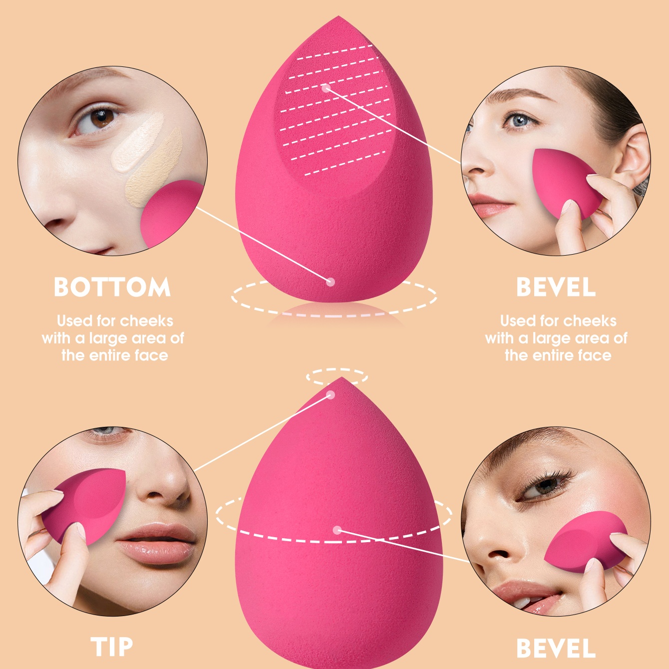 16개 핑크 메이크업 스펀지 & 파우더 퍼프 세트, 건 - Beauty Makeup Tools Use 리뷰 및 가격
