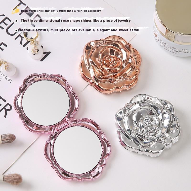1PCS 휴대용 미니 거울 레트로 장미 꽃 작은 주머니 - Beauty Rose Makeup 리뷰 및 가격