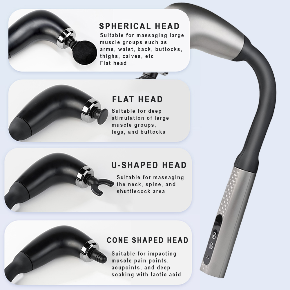 휴대용 근막 마사지 총 전기 타악기 권총 마사지 LED - Hair Scalp Massager 리뷰 및 가격