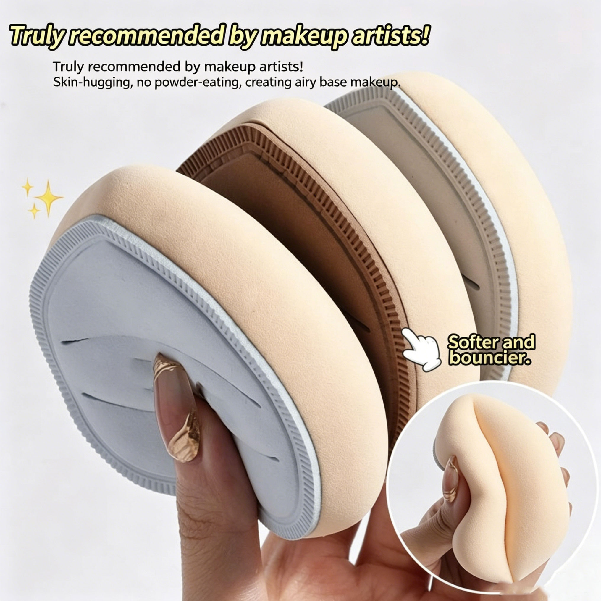 1Pcs 슈퍼 두꺼운 화장품 퍼프 대형 사이즈 컨실러  - Beauty Makeup Tools Use 리뷰 및 가격
